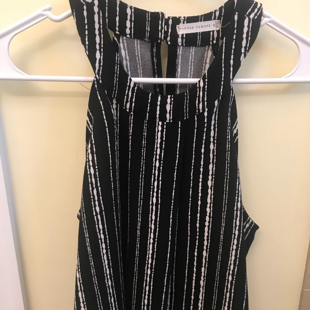 Black and white blouse